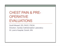 Chest Pain & Pre-Operative Evaluations