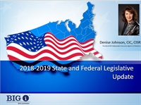 Denise Johnson, CIC, CISR - 2019 - 2020 State and Federal Legislative Update
