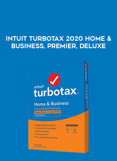 Intuit TurboTax 2020 Home & Business, Premier, Deluxe