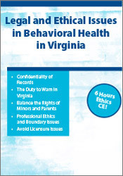 Patrick J. Hurd - Legal & Ethical Issues in Behavioral Health in Virginia courses available download now.