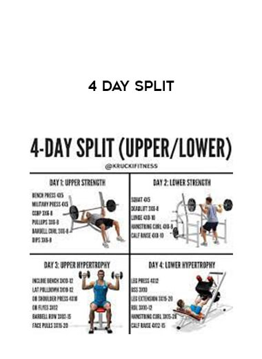 4 Day Split courses available download now.