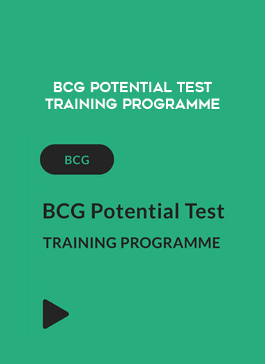 BCG Potential Test Training Programme courses available download now.