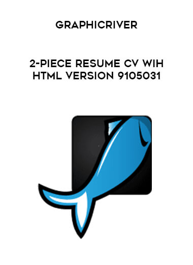 GraphicRiver - 2-Piece Resume CV wih HTML Version 9105031 courses available download now.