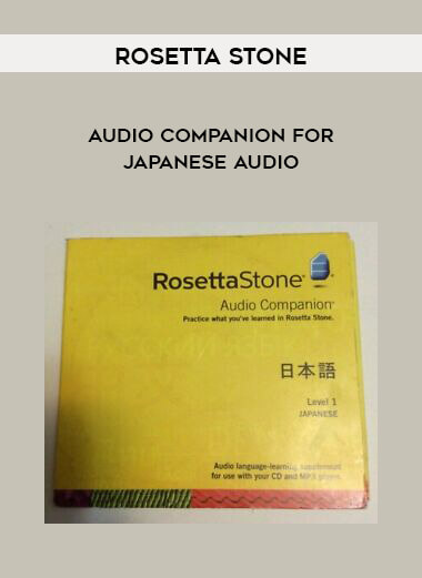 Rosetta Stone - Audio Companion for Japanese audio courses available download now.