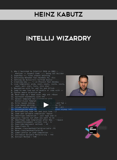 IntelliJ Wizardry with Heinz Kabutz courses available download now.