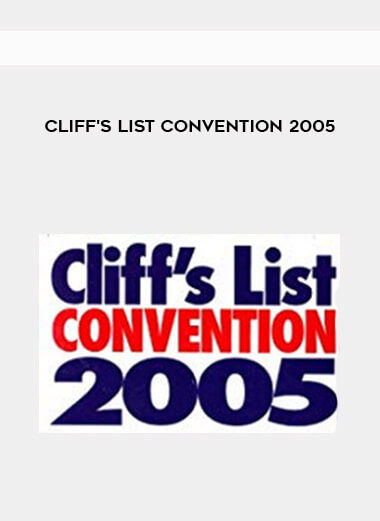 Cliffs List Convention 2005 courses available download now.