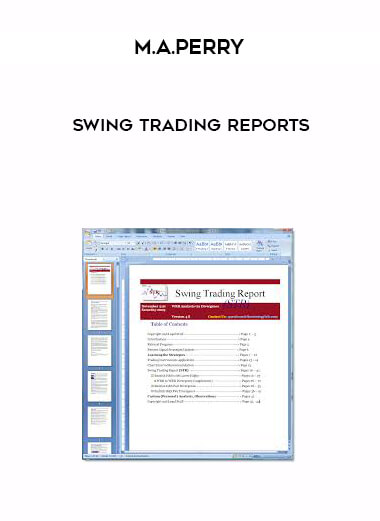 M.A.Perry - Swing Trading Reports courses available download now.