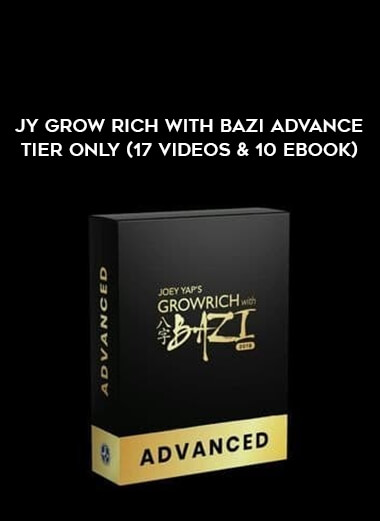 JY Grow Rich With Bazi Advance Tier Only (17 Videos & 10 Ebook) courses available download now.