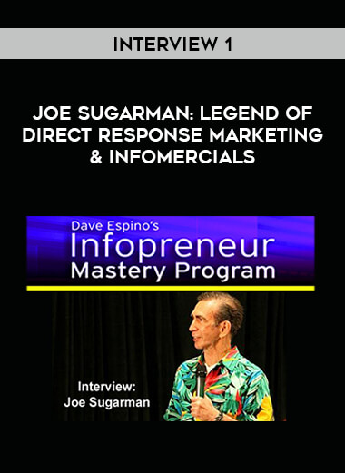 Interview 2 - Joe Sugarman: Legend Of Direct Response Marketing & Infomercials courses available download now.