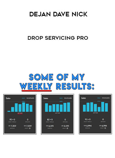 Dejan Dave Nick - Drop Servicing Pro courses available download now.