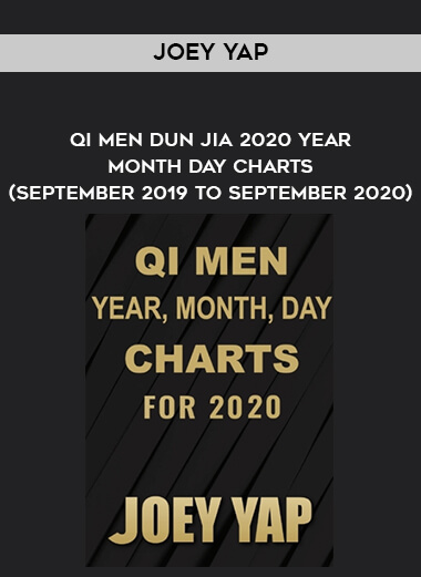Joey Yap - Qi Men Dun Jia 2020 Year - Month - Day Charts (September 2019 to September 2020) courses available download now.