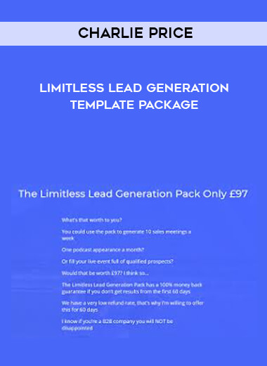 Charlie Price - Limitless Lead Generation Template Package courses available download now.