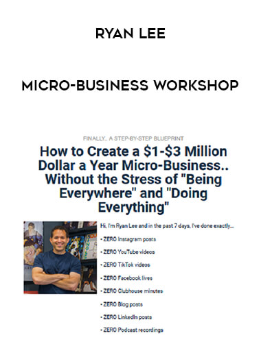 Ryan Lee - Micro-Business Workshop