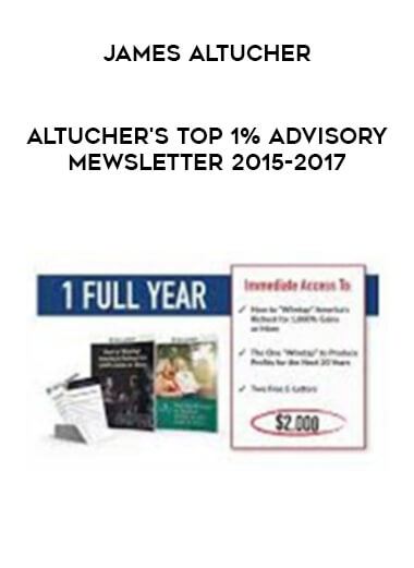 James Altucher - Altucher's Top 1% Advisory Mewsletter 2015-2017 courses available download now.