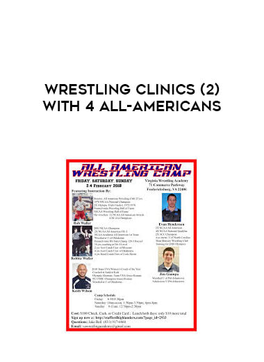 Wrestling clinics (2) with 4 all-americans courses available download now.