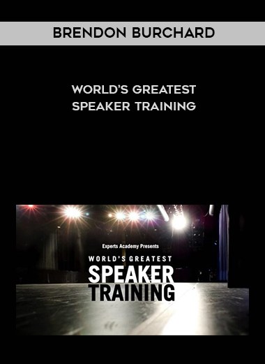 Brendon Burchard – World’s Greatest Speaker Training courses available download now.
