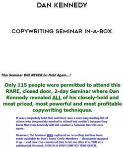 Dan Kennedy – Copywriting Seminar In-A-Box courses available download now.