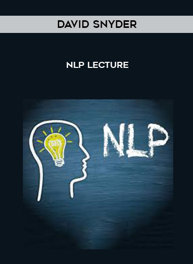 David Snyder – NLP Lecture courses available download now.