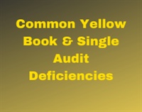 Common Yellow Book & Single Audit Deficiencies courses available download now.