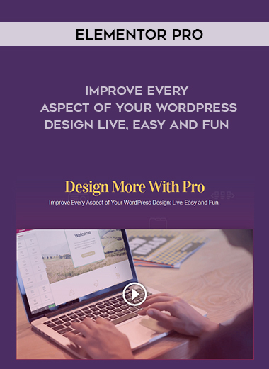 Elementor Pro – Improve Every Aspect of Your WordPress Design Live