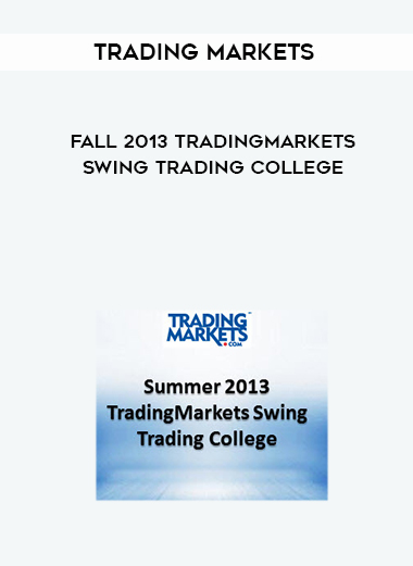 Fall 2013 TradingMarkets Swing Trading College courses available download now.