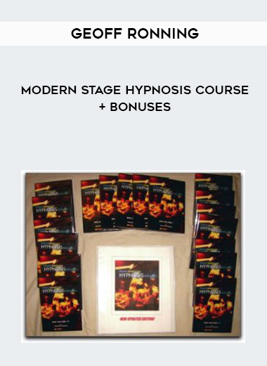 Geoff Ronning – Modern Stage Hypnosis Course + Bonuses courses available download now.