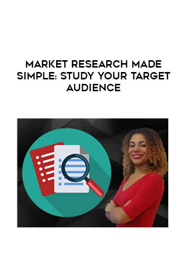 Market Research Made Simple: Study Your Target Audience courses available download now.