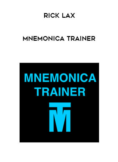 Rick Lax - Mnemonica Trainer courses available download now.