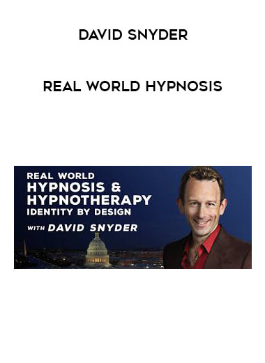 David Snyder - Real World Hypnosis courses available download now.