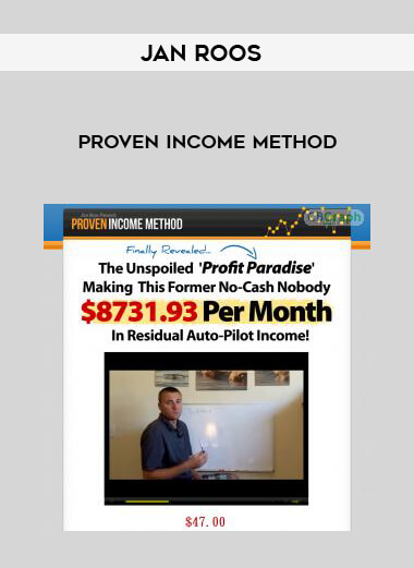Jan Roos - Proven Income Method courses available download now.
