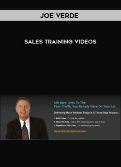 Joe Verde – Sales Training Videos courses available download now.