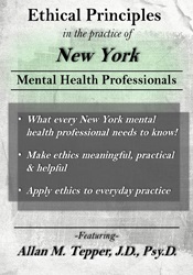 Allan M Tepper - Ethical Principles in the Practice of New York Mental Health Professionals courses available download now.