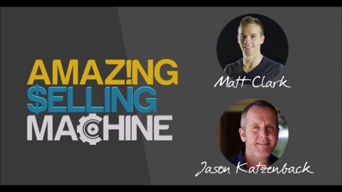 Matt Clark and Jason Katzenback – Amazing Selling Machine 8 courses available download now.