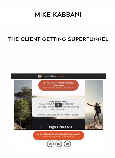 Mike Kabbani – The Client Getting SuperFunnel courses available download now.