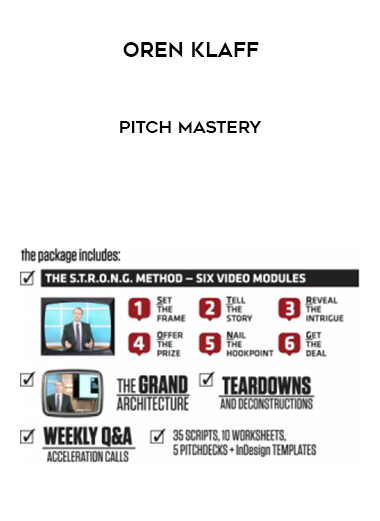 Oren Klaff – Pitch Mastery courses available download now.