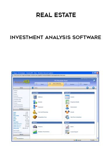 Real Estate Investment Analysis Software courses available download now.