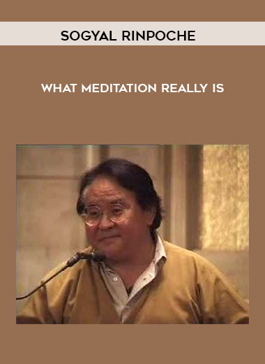 Sogyal Rinpoche - What Meditation Really Is courses available download now.