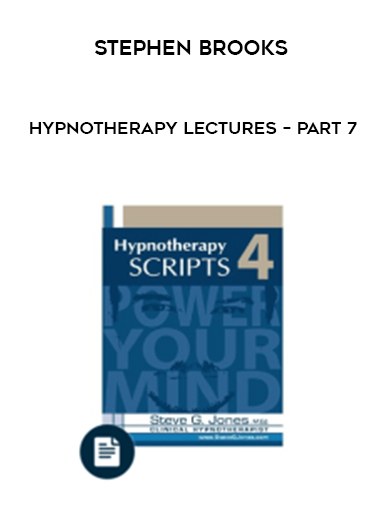 Stephen Brooks – Hypnotherapy Lectures – Part 7 courses available download now.
