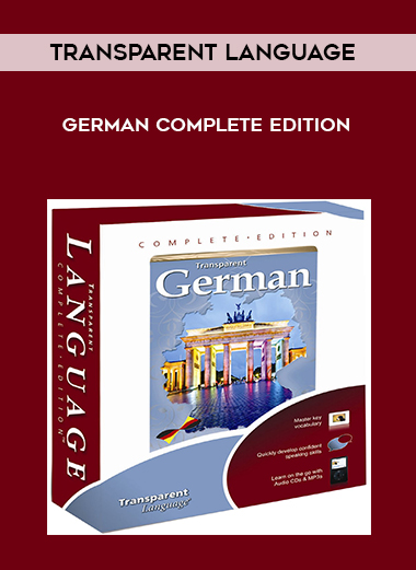 Transparent Language - German Complete Edition courses available download now.