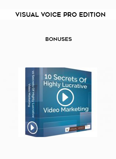 Visual Voice Pro Edition – Bonuses courses available download now.