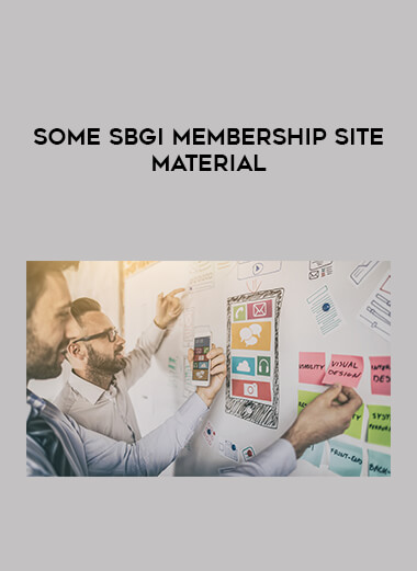Some SBGI Membership Site material from https://illedu.com