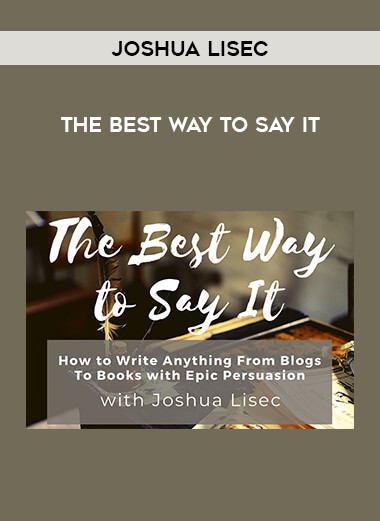 Joshua Lisec – The Best Way To Say It from https://illedu.com